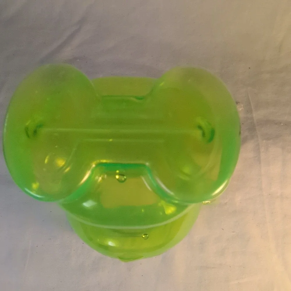 SLUSH Green Cartoon Canister French Quarter New Orleans Plastic Jar